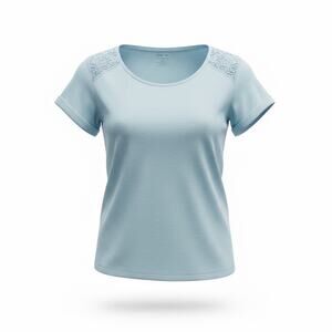 Gap Easy Tee Light Blue Short Sleeve Top Women’s XS (0–2) Scoop Neck